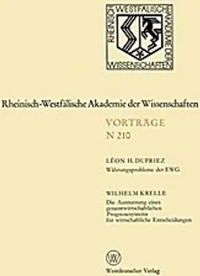 Obrázok produktu pre Währungsprobleme der EWG / Die Ausnutzung eines gesamtwirtschaftlichen Prognosesystems für wirtschaftliche Entscheidungen