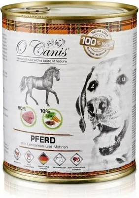 Obrázok produktu pre OCanis konzerva z konského mäsa s pšenicou pre psov 800g