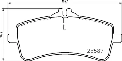 Produktbild von BREMBO Bremsbeläge Satz Hinten passend für MERCEDES-BENZ S-Klasse Limousine (W222, V222, X222) P 50 131