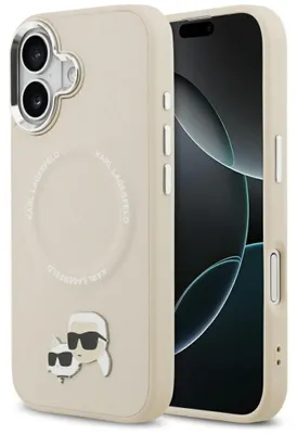 Productafbeelding van Telefoonschaal Karl Lagerfeld Karl & Choupette, iPhone 17, beige