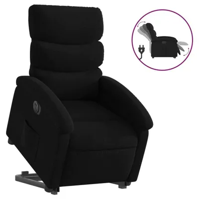 Image de vidaXL Fauteuil relax releveur électrique noir tissu