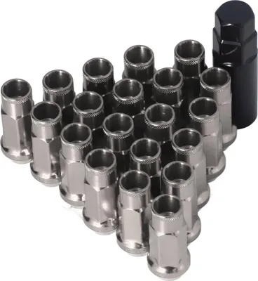 Immagine prodotto di 20 pezzi M12x1,25 dadi ruota in metallo accessori universali per auto di ricambio per Mitsubishi nero