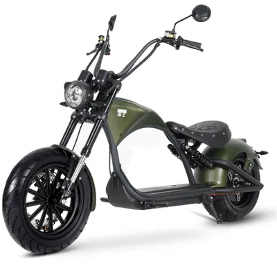 Produktbild von M1P E-Chopper Elektro-Kleinkraftrad 45 km/h, 2000W, 60V 30Ah Lithium-Akku, 80 km Reichweite, Hydraulikbremsen, Federung, abnehmbarer Akku, 200 kg