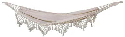 Immagine prodotto di Amaca macramè - Cotone - Beige - 200 x 100 cm - Per giardino e balcone
