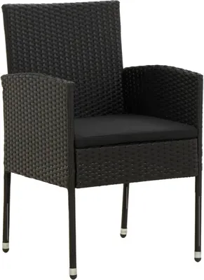 Produktbild von "Winterschlussverkauf " 9-tlg. Garten-Essgruppe - CLORIS - Balkonmöbel/Tisch & stühle - Poly Rattan Schwarz NeuMöbel 3412196