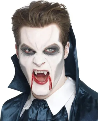 Produktbild von Vampirzähne Eckzähne mit Haftcreme Vampir Zähne Gebiss Karneval Halloween
