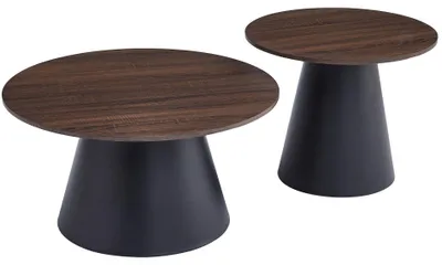 Immagine prodotto di Selsey Lunnea - Set di tavolini, noce, 80 cm