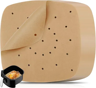 Produktbild von Backpapier perforiert, 100 Stück, 21,5 x 21,5 cm, für Air Fryer und Dampfgarer