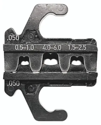 Produktbild von Rennsteig MultiCrimp® Crimpeinsatz für unisolierte Flachsteckverbinder 0,5 -6,0 mm², Steckerbreite 4,8 + 6,3 mm