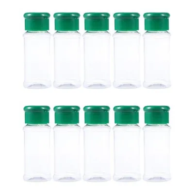 Produktbild von 10pcs 100 ml Plastikgewürzflasche Flasche Gewürzspender Pfefferglas Aufbewahrungsflasche-Grün