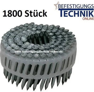Image de Coil Clous d'ancrage 4,0x60 mm anneau galvanisé 15° pour cloueur d'ancrage Tjep BC 60 Max HN-65J CE 1,8M