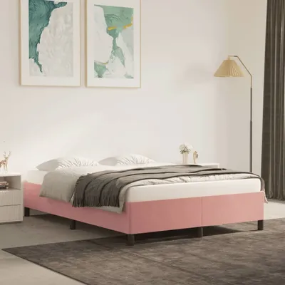 Produktbild von The Living Store Bettgestell Rosa 140x200 cm Samt