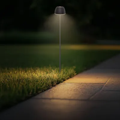 Image de Briloner Lot de 2 lampes extérieur sans fil avec piquet 78,5cm 1,5W 130lm 2700K blanc chaud IP44 anthracite - Lampe rechargeable jardin balcon terrasse