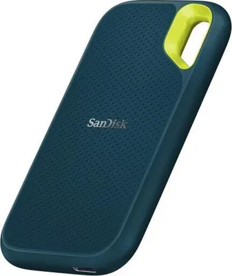 Produktbild von SanDisk Extreme V2, 2 TB, USB Typ-C, 3.2 Gen 2 (3.1 Gen 2), 1050 MB/s, Passwortschutz, Blau