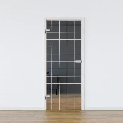 Produktbild von Pertura Glastür Komplettset Glera Mesh 01 959x1972x8 mm Links inkl. Studio Beschlag Edelstahl unverschließbar