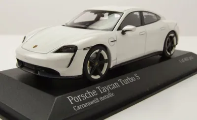 Produktbild von Minichamps 410068476 Porsche Taycan Turbo S 2020 weiß metallic 1:43