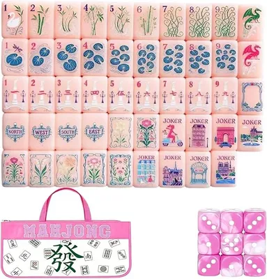 Imagen del producto de Juego de fichas de mahjong, set de 160 piezas