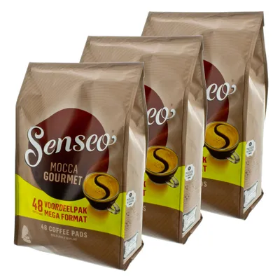 Produktbild von Senseo Kaffeepads Mocca Gourmet, Frisch & Intensiv, Kaffee für Kaffepadmaschinen, 144 Pads
