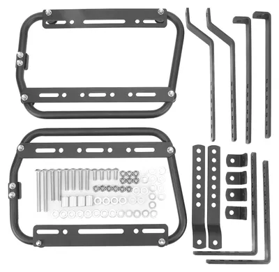 Image de Support de valise latérale - Alliage d'aluminium - Noir - Robuste - Montage facile