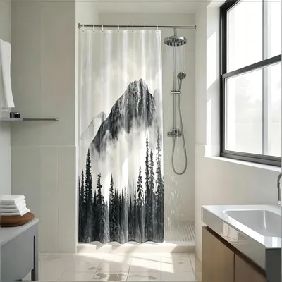 Productafbeelding van Waterdicht Douchegordijn met Natuurlandschap 120 x 200 cm