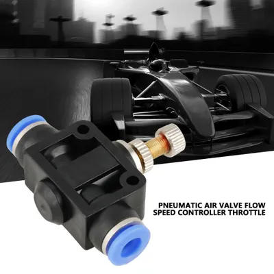 Image de Régulateur de vitesse de débit d'air, vanne de vitesse de débit pneumatique, vanne de régulation de vitesse de débit, régulateur de débit d'air pneumatique, raccords de débit d'air pneumatique