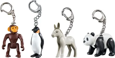 Produktbild von 4 PLAYMOBIL-Schlüsselanhänger Tiere