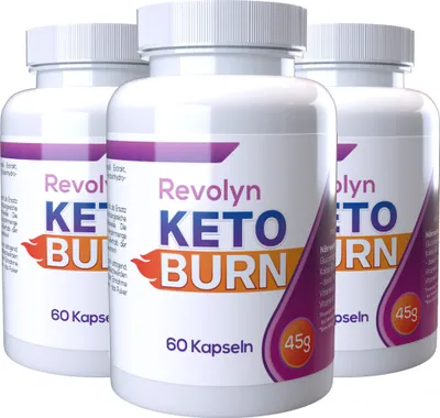 Zdjęcie produktu dla Revolyn Keto Burn - 180 kapsułek (3 x 60 kapsułek) - opakowanie 3 szt