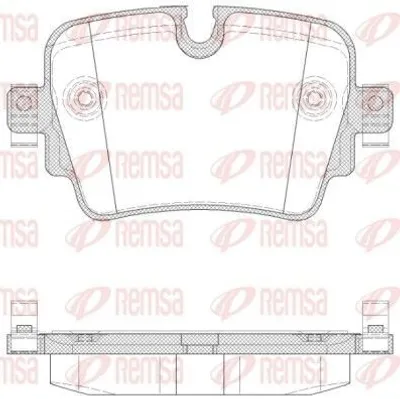 Produktbild von REMSA Bremsbeläge Satz Hinten Bremsklötze für JAGUAR XJ (X35, J12, J24) 1572.00