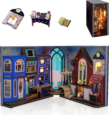 Produktbild von Do-it-yourself Miniatur Bücherwinkel Kit für Erwachsene - Kreatives Bastelset