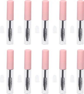 Produktbild von 10 Stück 5 ml leere Mascara-Tuben, nachfüllbar, transparent, tragbar, Wimperntusche, Kosmetikflasche für Wimpernwachstumsöl