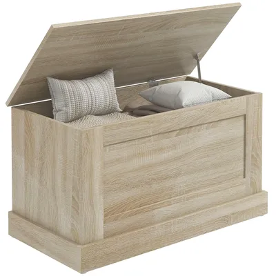 Produktbild von Aufbewahrungsbox - Spielzeugkiste - Holzkiste - Aufbewahrungsbehälter - Aufbewahrungscontainer - Sicherheitsscharnier