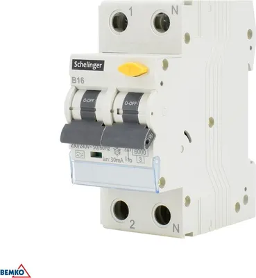 Obrázok produktu pre Prerušovač RCBO 2P C 25A 30mA typ A Schelinger