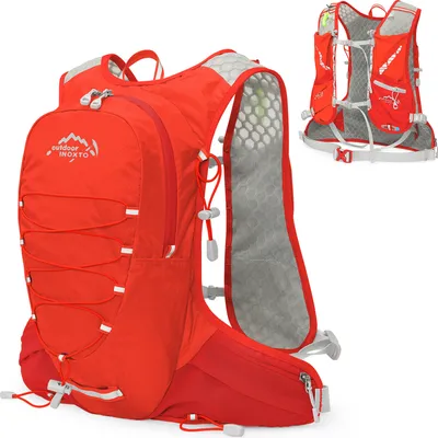 Produktbild von 12L Fahrrad-Trinkrucksack Leichter Reitwesten-Rucksack fuer Laufen im Freien, Camping, Wandern, Bergsteigen