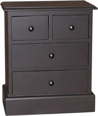 Produktbild von Casa Padrino Landhaus Stil Kommode mit 4 Schubladen - Jugendstil Shabby Chic Möbel - Massivholz Nachtschrank
