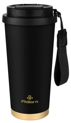 Isolierter Kaffeebecher 500 ml, auslaufsicher, Edelstahl, doppelwandig