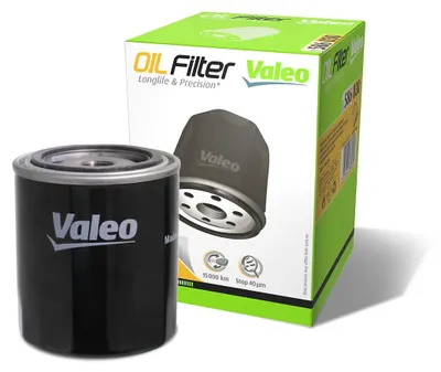 Produktbild von Valeo Service 586054, Ölfilter, Schwarz, Spin-on, Metall, 15000 km, 69,5 mm