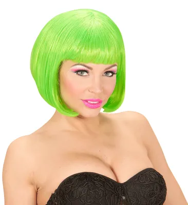 Produktbild von Damen Bob Perücke "Valentina" 74976 | Neon Grün