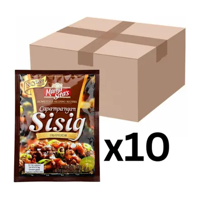 Produktbild von 10er-Pack Mama Sita’s Capampangan Sisig – Würzmix mit Zitronen & Pfeffer 40g