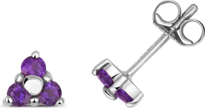 Produktbild von 9 Karat (375) Weißgold Damen - Paar Ohrstecker mit Amethyst - 5mm*6mm; TRS30669KW
