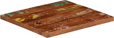 Image de vidaXL Plateau de table 60x60x3,8 cm Carré Vieux bois massif