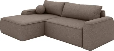 Produktbild von FEDVE Ecksofa OTATTI aus Bouclé-Stoff mit Schlaffunktion, Braun