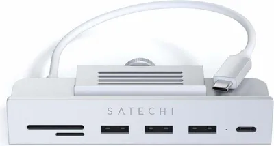 Obrázek produktu pro Satechi ST-UCICHS, USB 3.2 Gen 1 (3.1 Gen 1) Type-C, Stříbrná, MicroSD (TransFlash), SD, USB 3.2 Gen 1 (3.1 Gen 1) Type-A, 101,6 mm, 40,6 mm