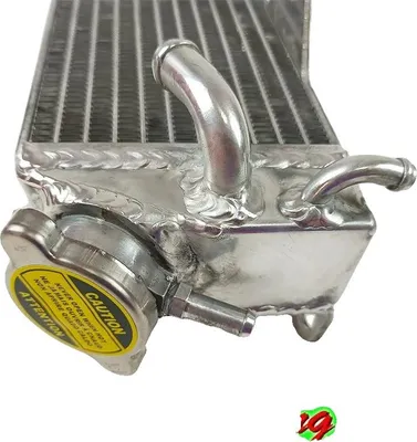 Image de Radiateur, aluminium, Compatible avec 1990-1991 KX125, Capacité de refroidissement améliorée, Construction soudée TIG, Ajustement sur mesure