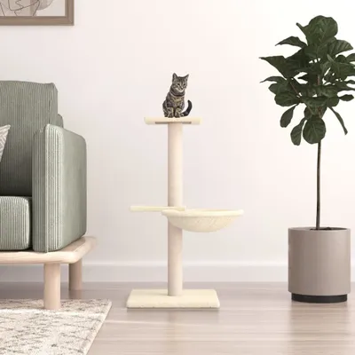 Obrázek produktu pro vidaXL Strom pro kočky se sisalovými škrabadly krémový 72 cm