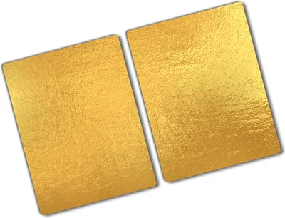 Produktbild von Tulup Glas Herdabdeckplatte - 2x40x52 cm - Glaskeramikkochfeld-Abdeckung Spritzschutz Glasabdeckplatte Kochplattenabdeckung und Schneidebrett - Zweiteilig - Sonstige - Goldene Folie - Gold