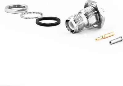 Produktbild von RP-TNC Einbaubuchse Crimp für 1.13 Kabel mit Dichtungsring