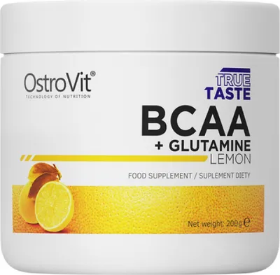 Immagine prodotto di OstroVit BCAA + Glutammina (200 g) Limone - Aminoacidi - BCAA