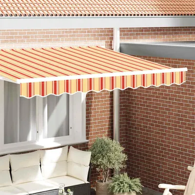 Obrázok produktu pre Náhradný lem markízy, žltý a oranžový, 2,5 m, polyester