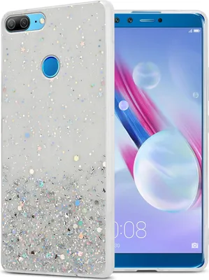 Produktbild von Cadorabo Hülle für Honor 9 LITE Schutz Hülle in Transparent Handyhülle TPU Etui Glitter Cover Case Glitzer