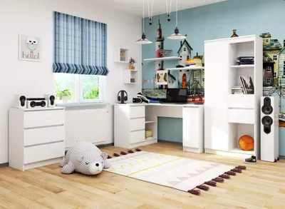 Produktbild von Schreibtisch mit Stauraum | Bürotisch | 3 Schubladen - 2 Ablagefächer